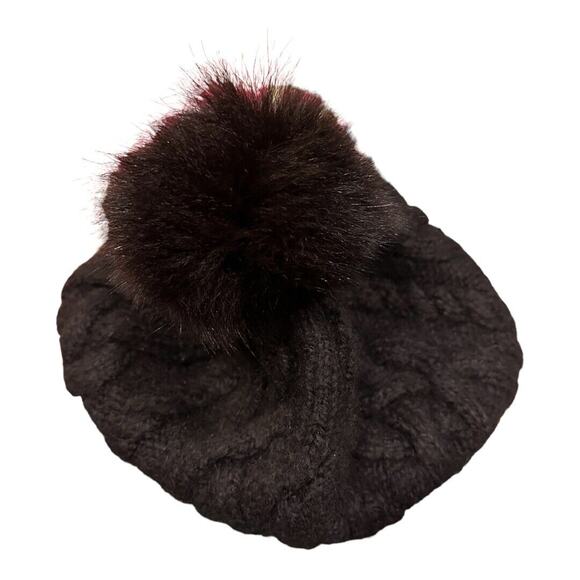 Eugenia Kim Black Baby Alpaca Beanie with Pom Pom main image 4
